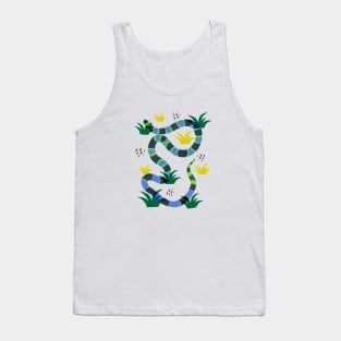 Snake in grass field Tank Top